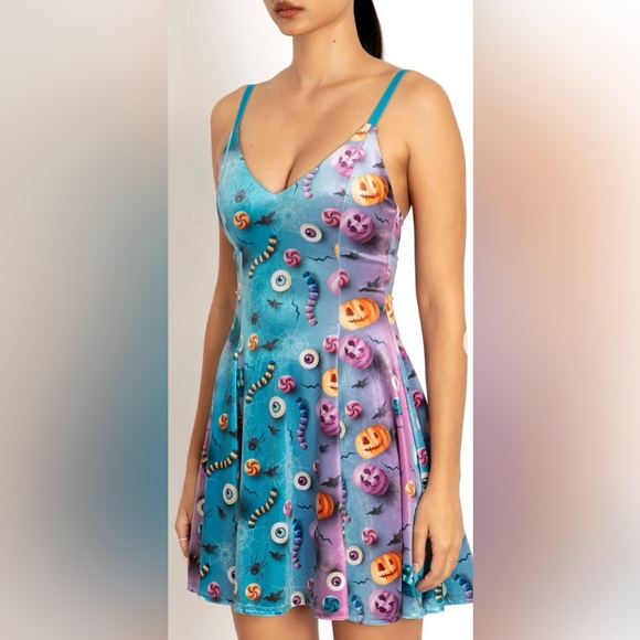 Blackmilk I Want Candy Velvet Mini Strappy Dress - Limited - Picture 4 of 7